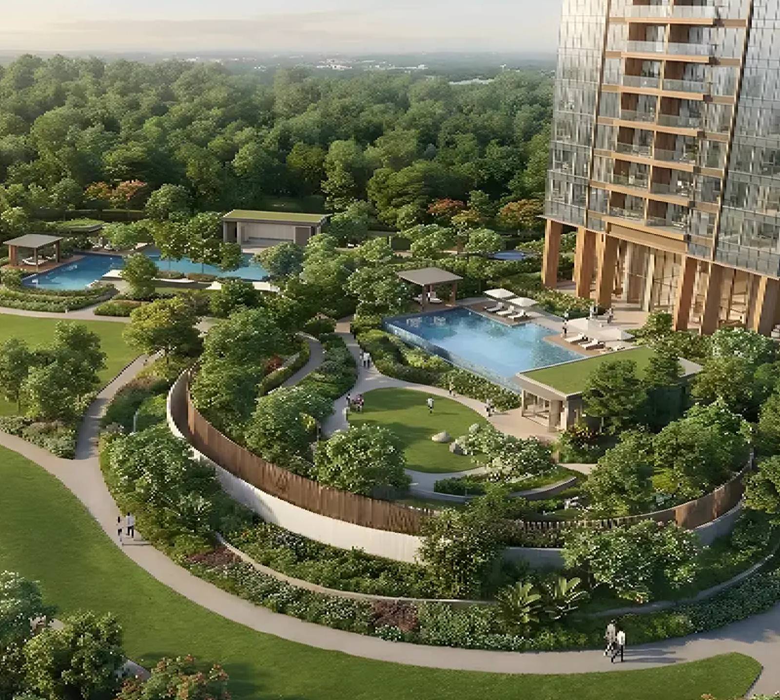 DLF The Arbour Senior Living  highlight vector